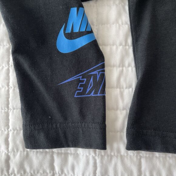 RARE Nike Womens Cropped Tee Long Sleeve Rainbow Logo Black Womens Size Medium M - Picture 3 of 8